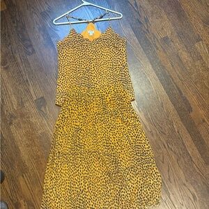Leopard Print Scalloped Tank and matching pleated skirt